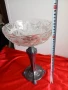  АРТ ДЕКО ,Голяма ФРУКТИЕРА Посререна , Кристално Стъкло, снимка 6