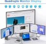 Докинг станция MOKiN за 4 монитора, 16 в 1 USB C с 2 HDMI, DP, 100W PD, USB 3.1/3.0/2.0, RJ 45..., снимка 5