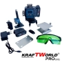 Лазерен нивелир Kraftworld PRO 4×360° с тъчскрийн дисплей, дистанционно и пълен комплект в куфар, снимка 8