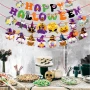 Декорации „Happy Halloween“, за Хелоуин с Тиква и Прилепи за декорация за Хелоуин, 3 броя банера, снимка 3