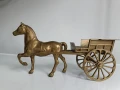 Vintage, бронзов кон с каруца от Англия. , снимка 2