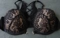 Hunkemoller 80B луксозен сутиен с черна дантела и предно закопчаване, снимка 5