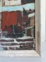 Картина от 66 г на стария град Пловдив с подпис на Д.Добрев в дървена рамка., снимка 4