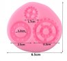 3 Зъбни колела зъбчатки малки силиконов молд форма за фондан шоколад декор торта украса, снимка 2