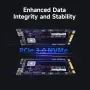KingSpec 1TB NVME SSD M.2 B+M key 2242 PCIe for Laptop WWAN, снимка 3