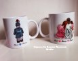 Семеен комплект чаши за мама, тате и дете (момиче) с имена по поръчка, снимка 1 - Подаръци за рожден ден - 35299362