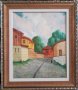 Борис Колев 1906-1982 Уникален Пейзаж от Банско маслени бои, снимка 1 - Картини - 40028151