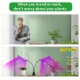 LED Лампа за растения STELS с 2 гъвкави рамена, Таймер и Пълен спектър, снимка 2