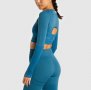 gymshark geo seamless long sleeve crop top, снимка 17