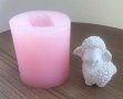3D права Овца Агне силиконов молд форма украса фондан свещ гипс сапун калъп, снимка 2
