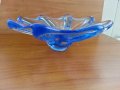 Кристална купа фруктиера чиния кобалт , снимка 3