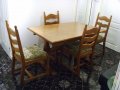 Маса с 4 стола, масив. Внос., снимка 3