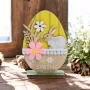 5825 Декоративно яйце на поставка със зайче, 11x8cm, снимка 2