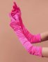 Дамски дълги сатенени ръкавици