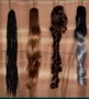 60 см Екстейшан конска опашка на шнола ,омбре черна с пепеляво, светло кестеняво , снимка 1