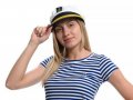 Дамски моряшки сет: тениска и капитанска шапка, снимка 4