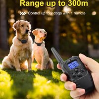 Електронен нашийник за куче, ВОДОУСТОЙЧИВ, ПОТОПЯЕМ, до 300 метра обхват, снимка 7 - За кучета - 37001318