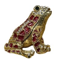 кутия за бижута луксозен сувенир костенурка жаба с камъни украса, снимка 9 - Други - 42080292