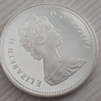 1 сребърен долар 1982 година Канада Елизабет II сребро 2, снимка 6 - Нумизматика и бонистика - 37435705
