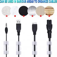 самозалепващи се кабелни скоби, държач за кабел, органайзер, снимка 3 - Кабели и адаптери - 34878075