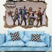 # 3 Fortnite Фортнайт стикер постер за стена лепенка декорация самозалепващ детска стая, снимка 1 - Други - 31674150