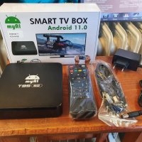 НОВ! SMART TV BOX Android 11.0 4GB+64GB Mlogic Inside T95 5G Това е устройство което ще направи ваши, снимка 1 - Приемници и антени - 39065093