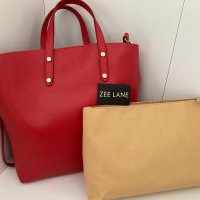 Кожена чанта Zee Lane, естествен велур и кожа, оригинал, снимка 2 - Чанти - 37334918