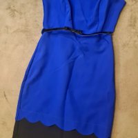 Елегантна синя рокля по тялото, снимка 5 - Рокли - 38659102
