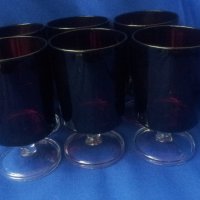 Червени, прозрачни чаши, прозрачно бяло столче за алкохол 6 бр, снимка 14 - Чаши - 38726340