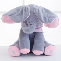 Плюшено слонче/слонче/Слонче с уши/Музикално слонче/Baby Elephant, снимка 5 - Плюшени играчки - 36754910