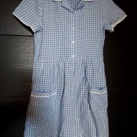 Рокля HM синьо каре, снимка 1 - Детски рокли и поли - 37870298