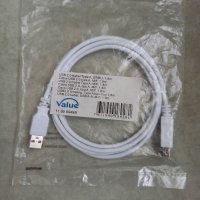 Кабел VALUE 11.99.8949В USB 2.0 , Type A, ST\BU, 1.8 м, снимка 1 - Кабели и адаптери - 40421733