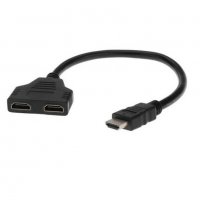 HDMI сплитер кабел HD 1080P 4K видео адаптер 1 вход 2 изходен порт Hub за X-box PS3/4/5 DVD HDTV PC , снимка 4 - Приемници и антени - 35214433