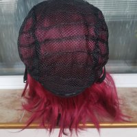 Нова  права червена перука БОБ без бретон - 35см- мод.96, снимка 10 - Аксесоари за коса - 23030464