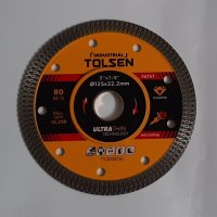 Tolsen Диамантен диск за фаянс Long Life ф125х1,4mm и ф230х1,8mm, за сухо и мокро рязане, снимка 3 - Други инструменти - 33630440