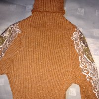 Дамско поло с дантела  и ламе , снимка 7 - Блузи с дълъг ръкав и пуловери - 34520379