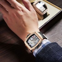 Елегантен мъжки часовник ONOLA, хронограф, дата, час, секунди , снимка 4 - Мъжки - 42765188