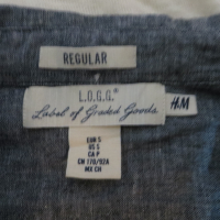 Мъжка риза с дълъг ръкав от лен  H&M L.O.G.G., снимка 4 - Ризи - 34605446