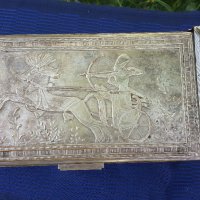 Посребрена египетка кутия., снимка 3 - Антикварни и старинни предмети - 29237083