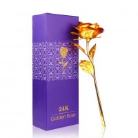 Златна роза 24к в кутия, снимка 3 - Подаръци за жени - 34984844