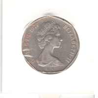 United Kingdom-50 Pence-1977-KM# 913-Elizabeth II 2nd portr., снимка 4 - Нумизматика и бонистика - 44593791
