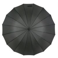 Чадър бастун за дъжд автоматичен черен 93 см, снимка 1 - Други - 42878157