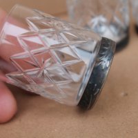 6бр. кристални чаши за ракия с метален обков , снимка 7 - Сервизи - 35266284