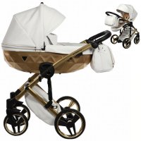 Бебешка количка Junama Mirror Satin 2в1, 3в1 НОВА, снимка 6 - Детски колички - 42083653