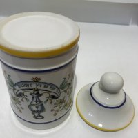 Френски винтидж аптекарски съд порцелан Сол на мъдростта, снимка 6 - Антикварни и старинни предмети - 40653753