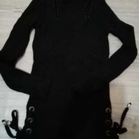 Блуза туника черна плетиво размер S , снимка 3 - Блузи с дълъг ръкав и пуловери - 27503889