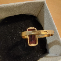 Руски златен пръстен с ест.рубин , снимка 2 - Други ценни предмети - 44549049