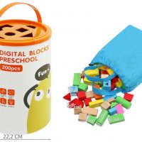 Дървени блокчета – комплект от 200 бр, снимка 11 - Игри и пъзели - 36824430