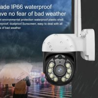 WiFi безжична IP камера с нощно виждане, 360°, 5 Mpx, Full HD, Wi Fi, SD слот, снимка 3 - IP камери - 39908005