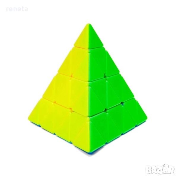 Куб Пираминкс 4х4, Магически, Пластмасов, 8+ години, снимка 1